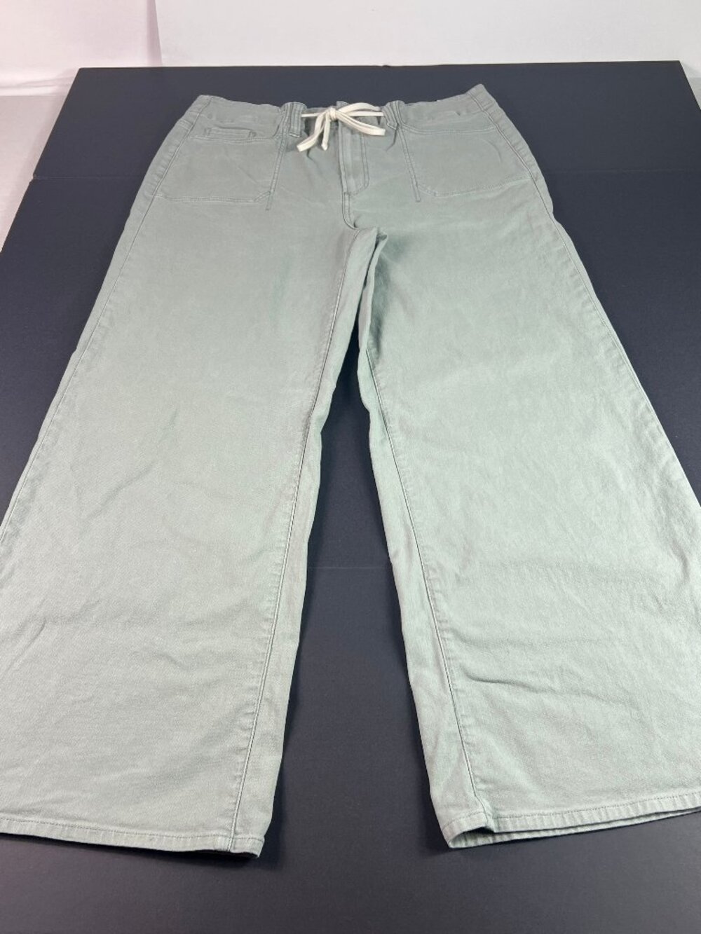 PAIGE Sage Green Wide Leg Pants
